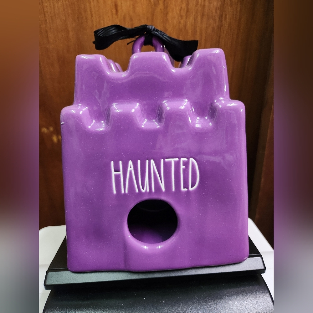 Rae Dunn Halloween Haunted Birdhouse Sandcastle  Purple New